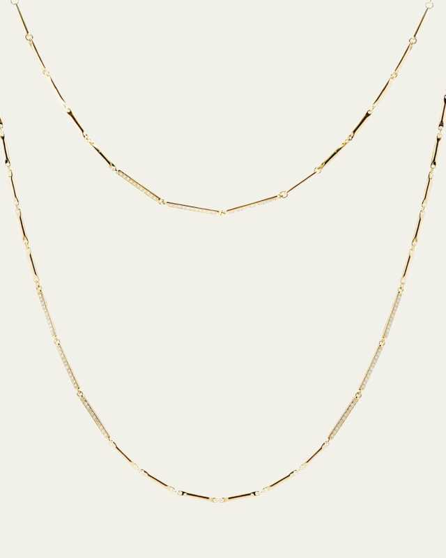 Linette 18K Yellow Gold Diamond Pavé Sautoir Necklace